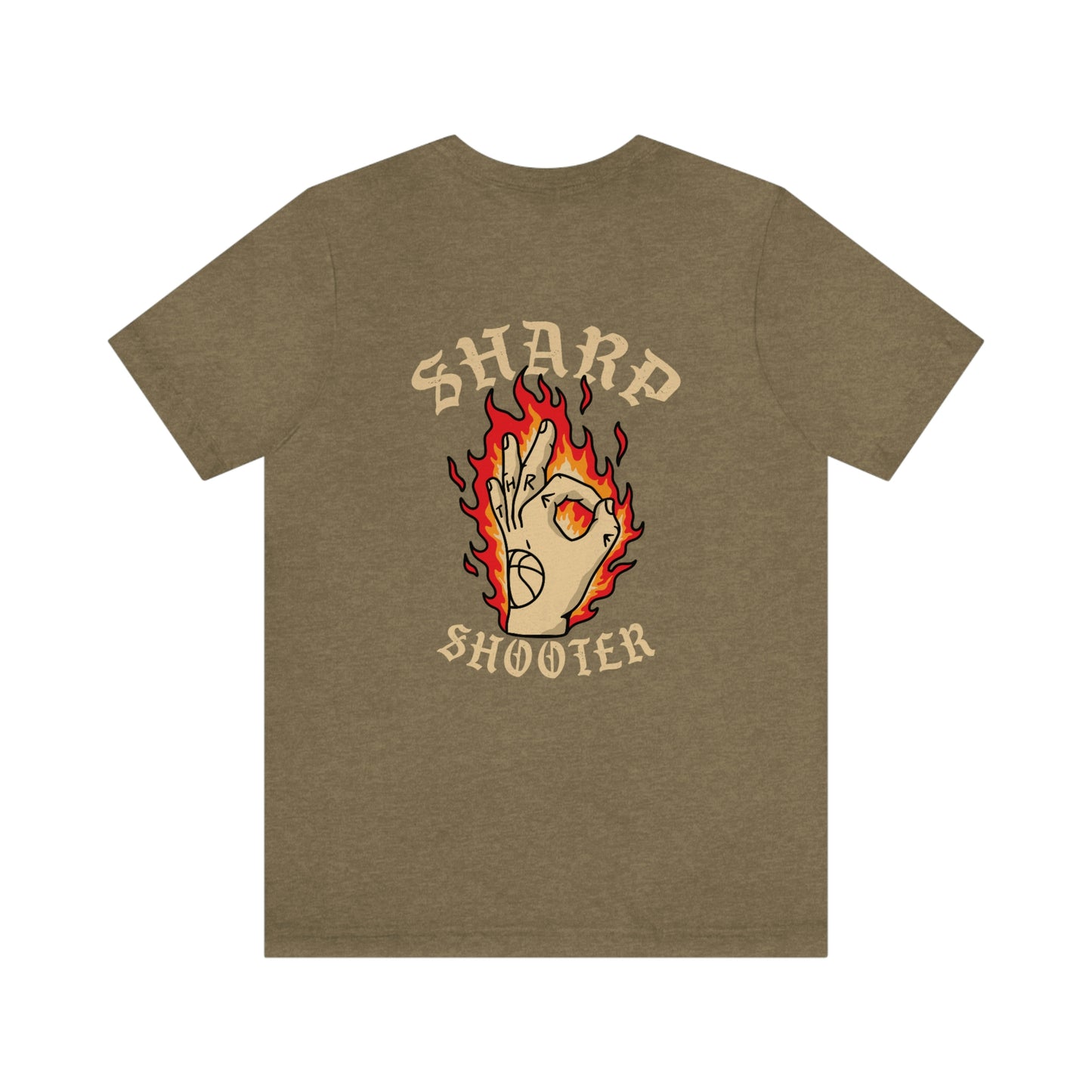 Sharp Shooter Tee in Tan Letters(Unisex)