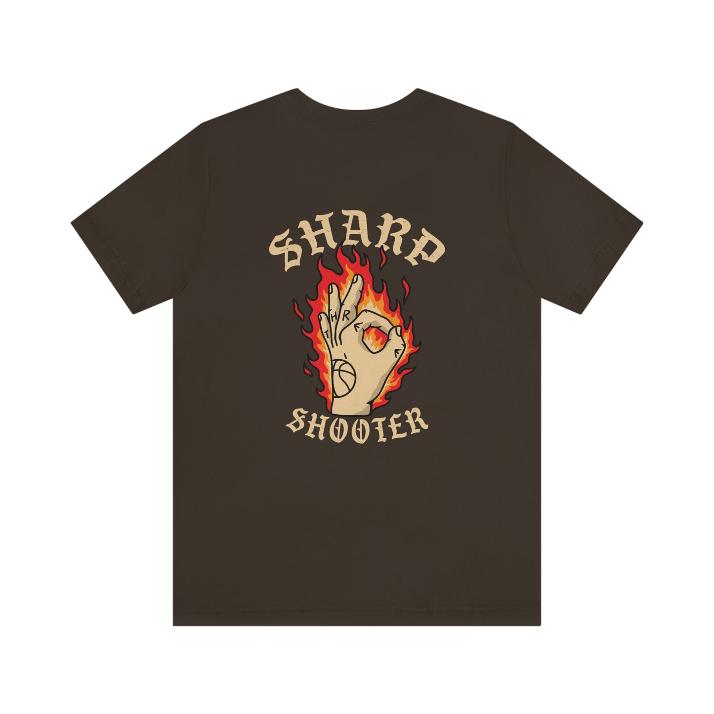 Sharp Shooter Tee in Tan Letters(Unisex)